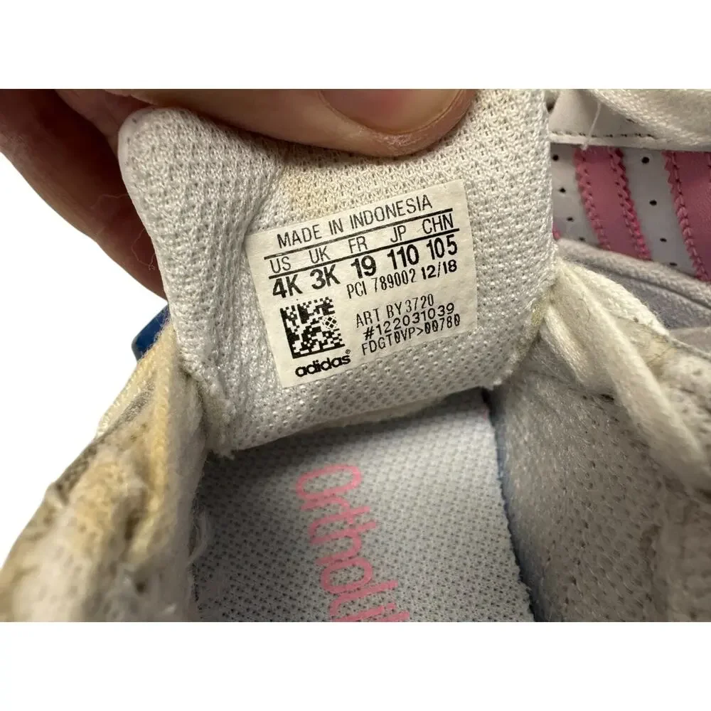 Adidas Superstar I Sneakers Infant Toddler Sz 4K White Light Pink Lace Up BY3720